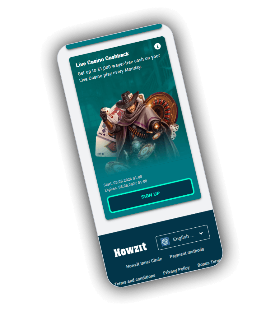 Howzit Casino welcome bonus